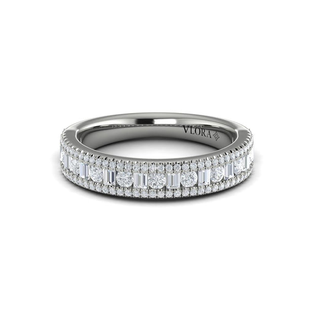 Vlora Bridal Stackable Band featuring 0.98 total carats of accent diamonds in 14k White Gold