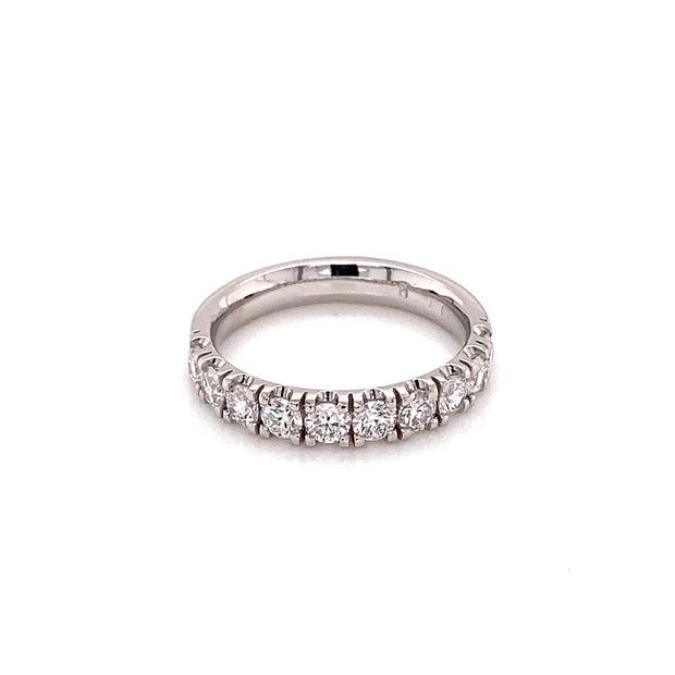 Plateau Jewelers Diamond Band in 14k White Gold.  Ten diamonds equal 1.075 ctw