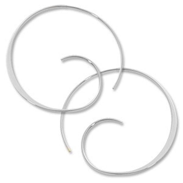 Sterling Silver Swirl Hoops