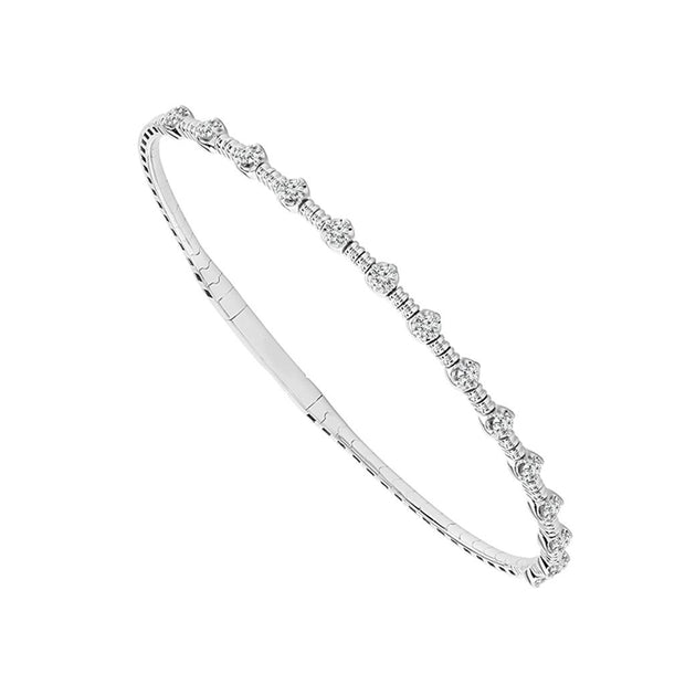 Flexible Diamond Bangle Bracelet