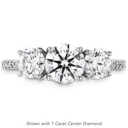 0.14 ctw. Camilla 3 Stone Diamond Engagement Ring in 18K White Gold