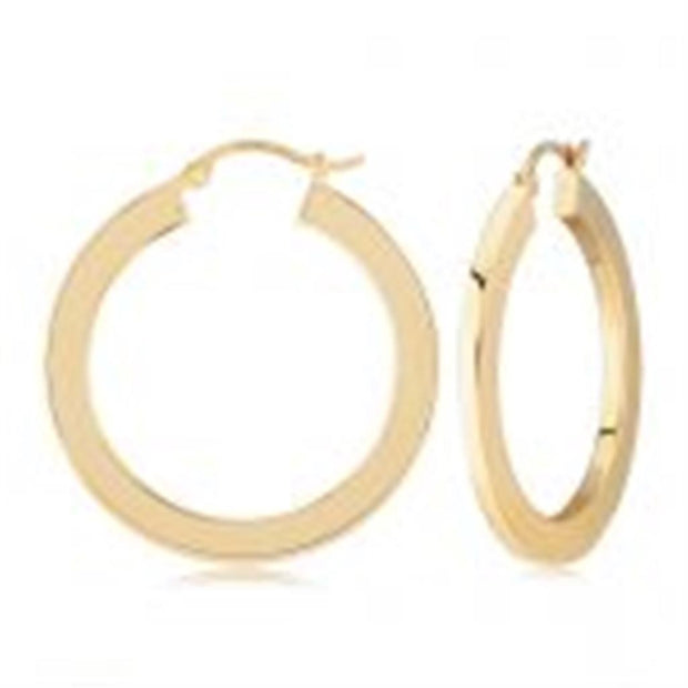 Carla 14K Yellow Gold 30Mm Flat Hoop