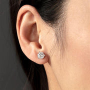 Hearts On Fire Diamond Stud Earrings in 18k White Gold