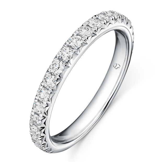 Hearts On Fire Vela French Cut Pave' Band in Platinum .30 ct