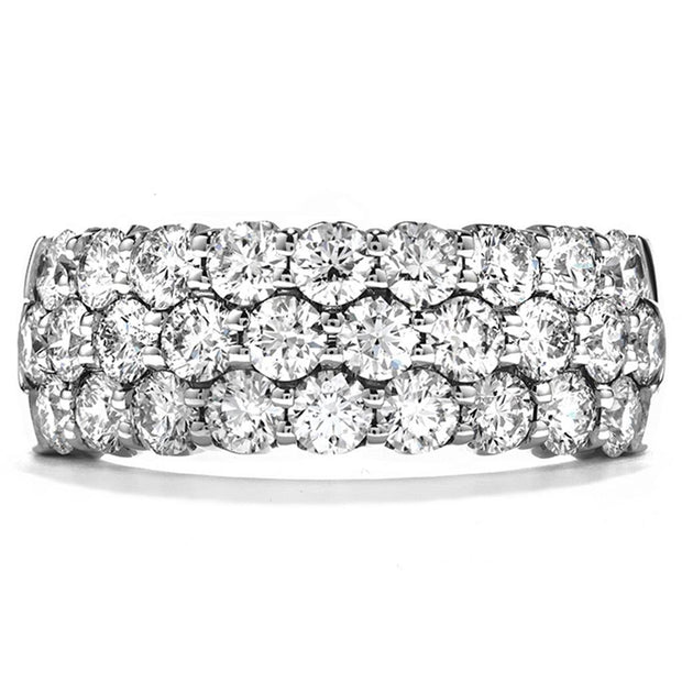 Hearts On Fire Truly Triple Row Diamond Ring in 18K White Gold