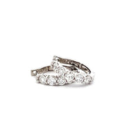 Plateau Jewelers' Diamond Hoop Earrings in 14k white gold