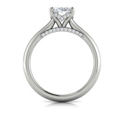 Vlora Bridal Solitaire Engagement Ring with an Oval center stone featuring 0.12 total carats of accent Diamonds