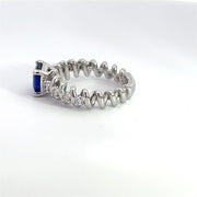 Plateau Jewelers' Sapphire and Diamond Spiral Ring