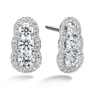 1.27 ctw. Aurora  Earrings in 18K White Gold